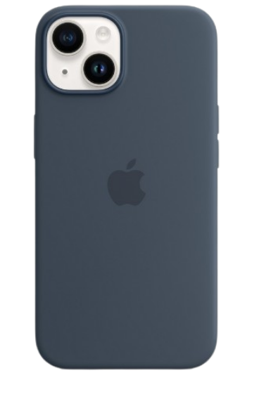 Apple silicone case with MagSafe iPhone 15 (Original Quality) Storm Blue